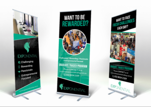 International trading company needs banner designs for university careers fairs. Additional work to  | Signage Design by aspiremedia