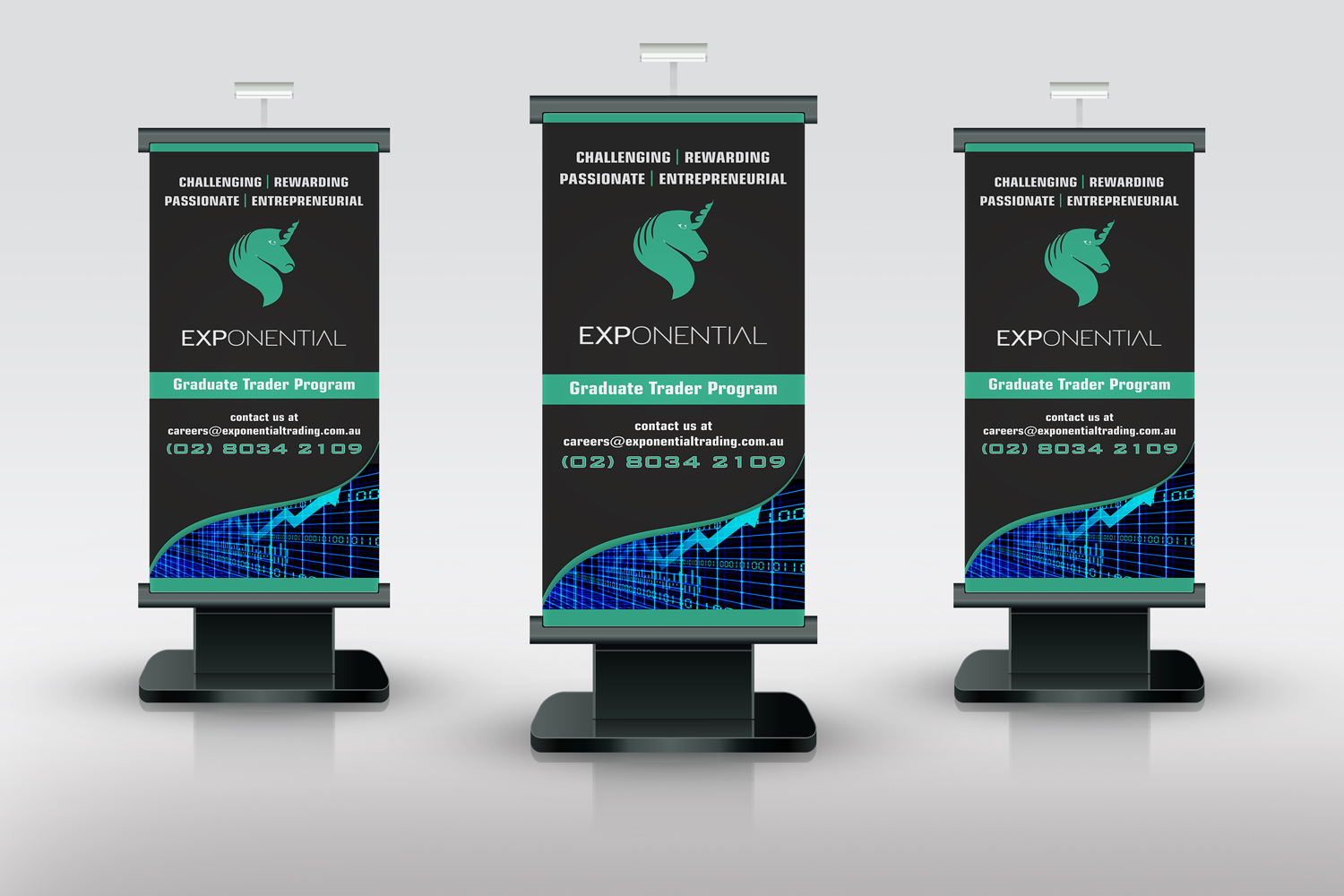 Signage Design by Petter Goms for Exponential Trading | Design #17489707