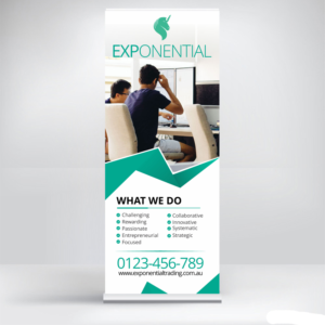 International trading company needs banner designs for university careers fairs. Additional work to  | Signage Design by Aurora:)