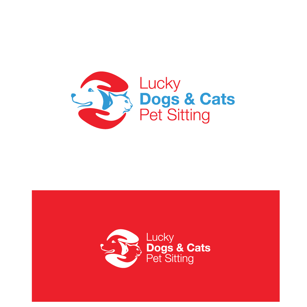 Logo Design by Pram Shaw for Lucky Dogs & Cool Cats Pet Care | Design #17540169