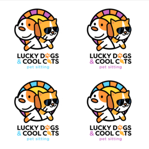 Logo Design by Daniel Harvel Ivano for Lucky Dogs & Cool Cats Pet Care | Design: #17572444