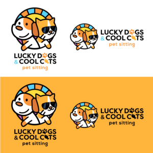 Logo Design by Daniel Harvel Ivano for Lucky Dogs & Cool Cats Pet Care | Design: #17804571