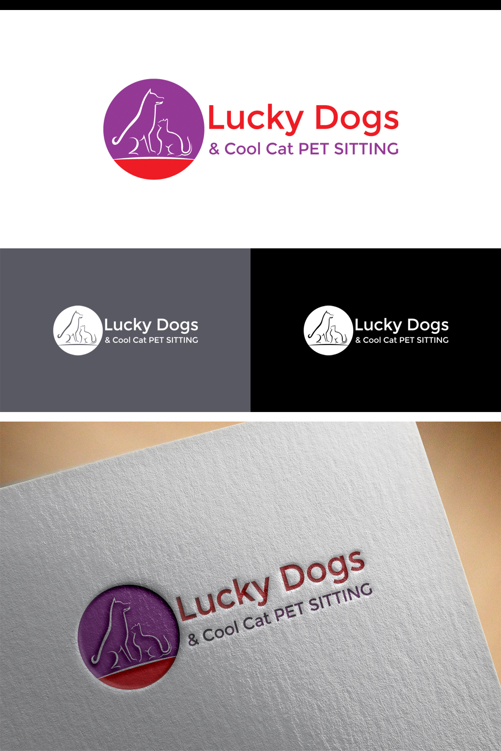 Logo-Design von e-graphics für Lucky Dogs & Cool Cats Pet Care | Design #17547476