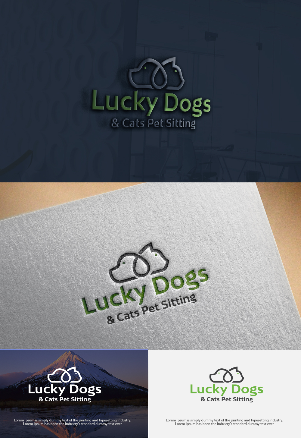 Logo Design by Art creation 2 for Lucky Dogs & Cool Cats Pet Care | Design #17550854