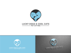 Logo Design by alghoziarkan 2 for Lucky Dogs & Cool Cats Pet Care | Design #17652930