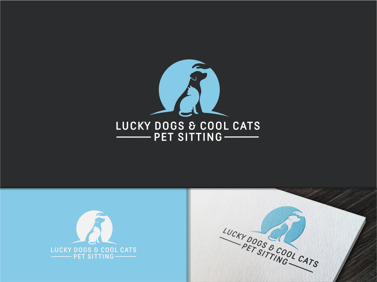 Logo Design by alghoziarkan 2 for Lucky Dogs & Cool Cats Pet Care | Design #17652932