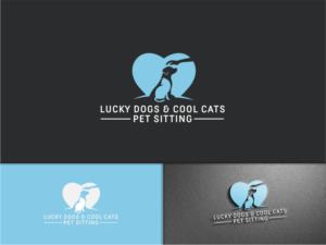 Logo Design by alghoziarkan 2 for Lucky Dogs & Cool Cats Pet Care | Design: #17652933