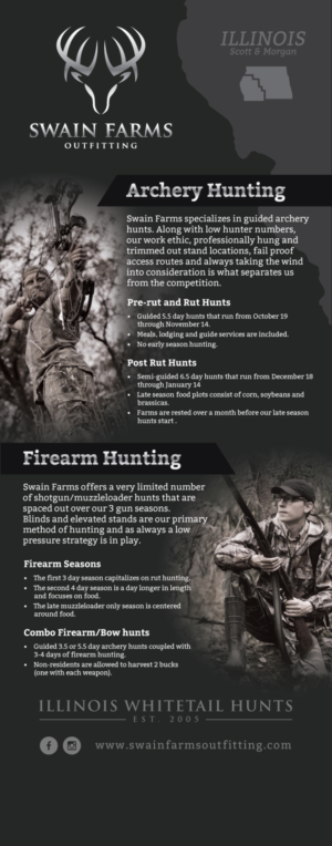 Hunting business needs poster design for trade shows | Poster Design by Valtti Design