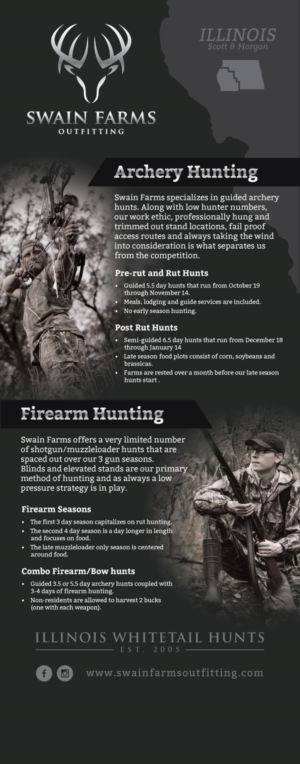 Hunting business needs poster design for trade shows | Poster Design by B74Design