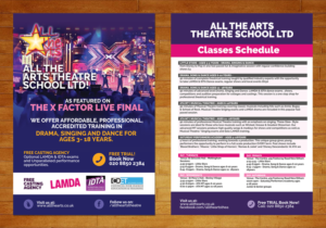 All the Arts Theatre School Leaflet - Kids classes | Diseño de Flyer por Artcher
