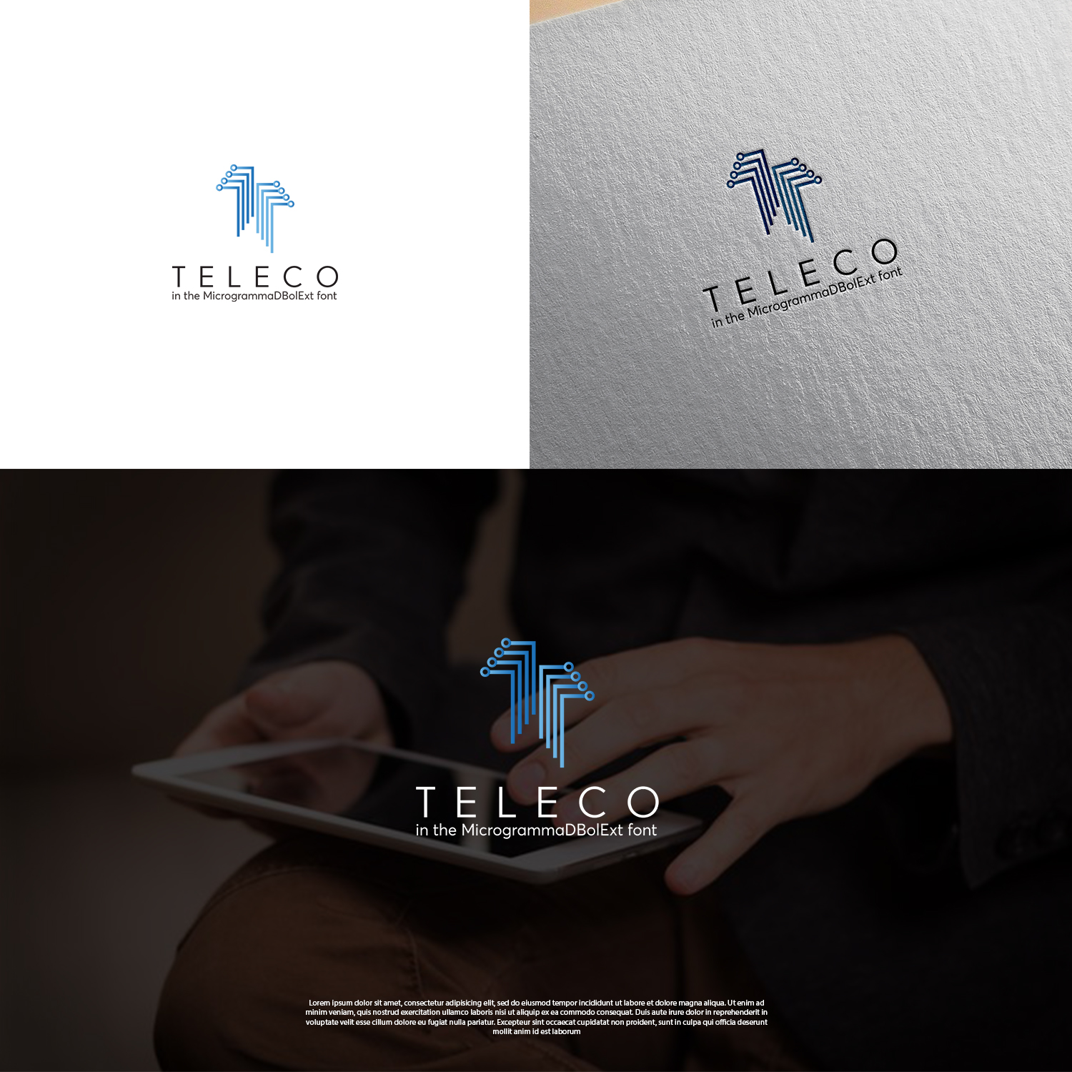 Logo Design by Hand Fan for Teleco Landline | Design #17988291