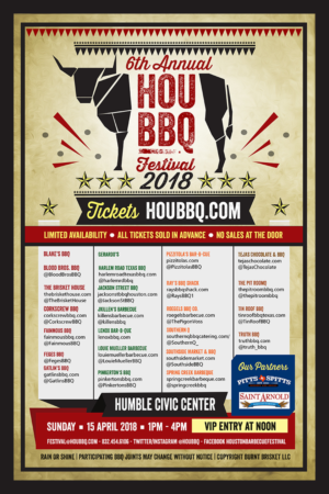 2018 Houston Barbecue Festival | Poster Design by NILDesigns
