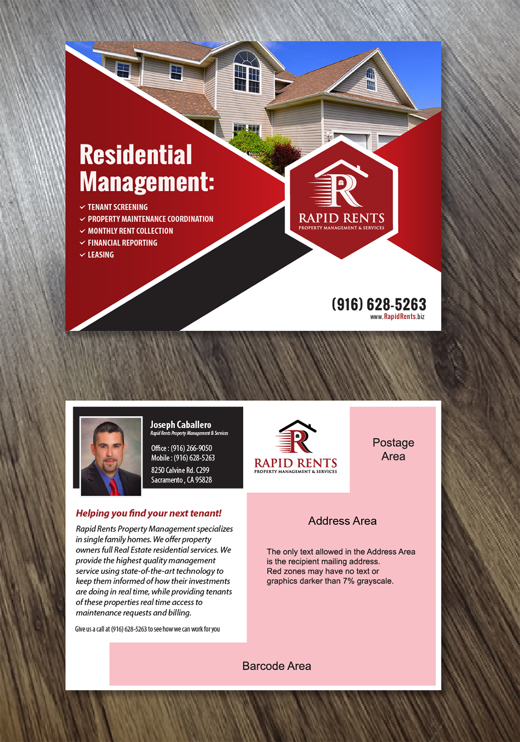 Postcard Design by Alexandar for Rapid Rents Property Management & Services | Design #17510613