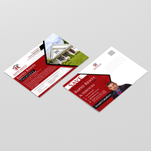 Diseño de Postal por creative.bugs para Rapid Rents Property Management & Services | Diseño: #17490120