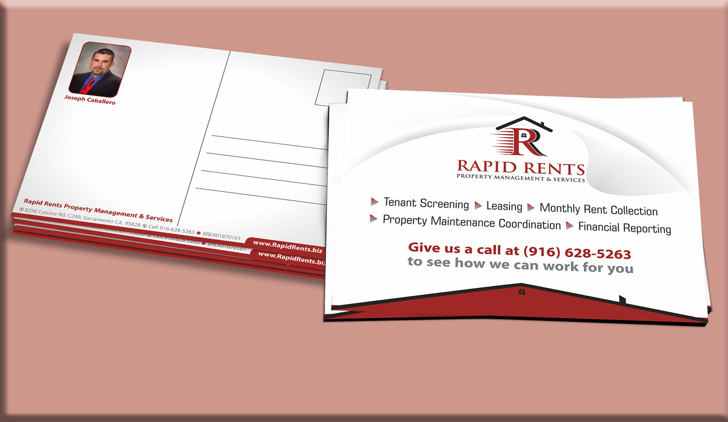 Postcard Design by Petter Goms for Rapid Rents Property Management & Services | Design #17508839
