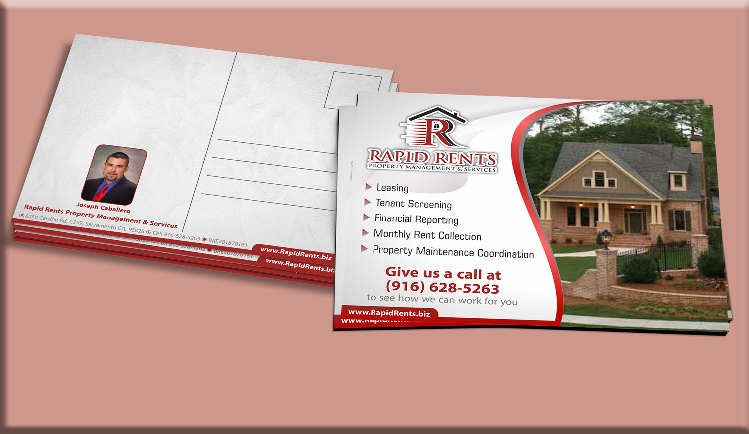 Postcard Design by Petter Goms for Rapid Rents Property Management & Services | Design #17536653