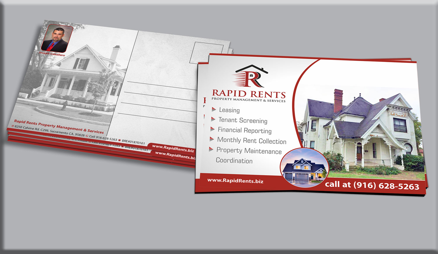 Postcard Design by Petter Goms for Rapid Rents Property Management & Services | Design #17560249