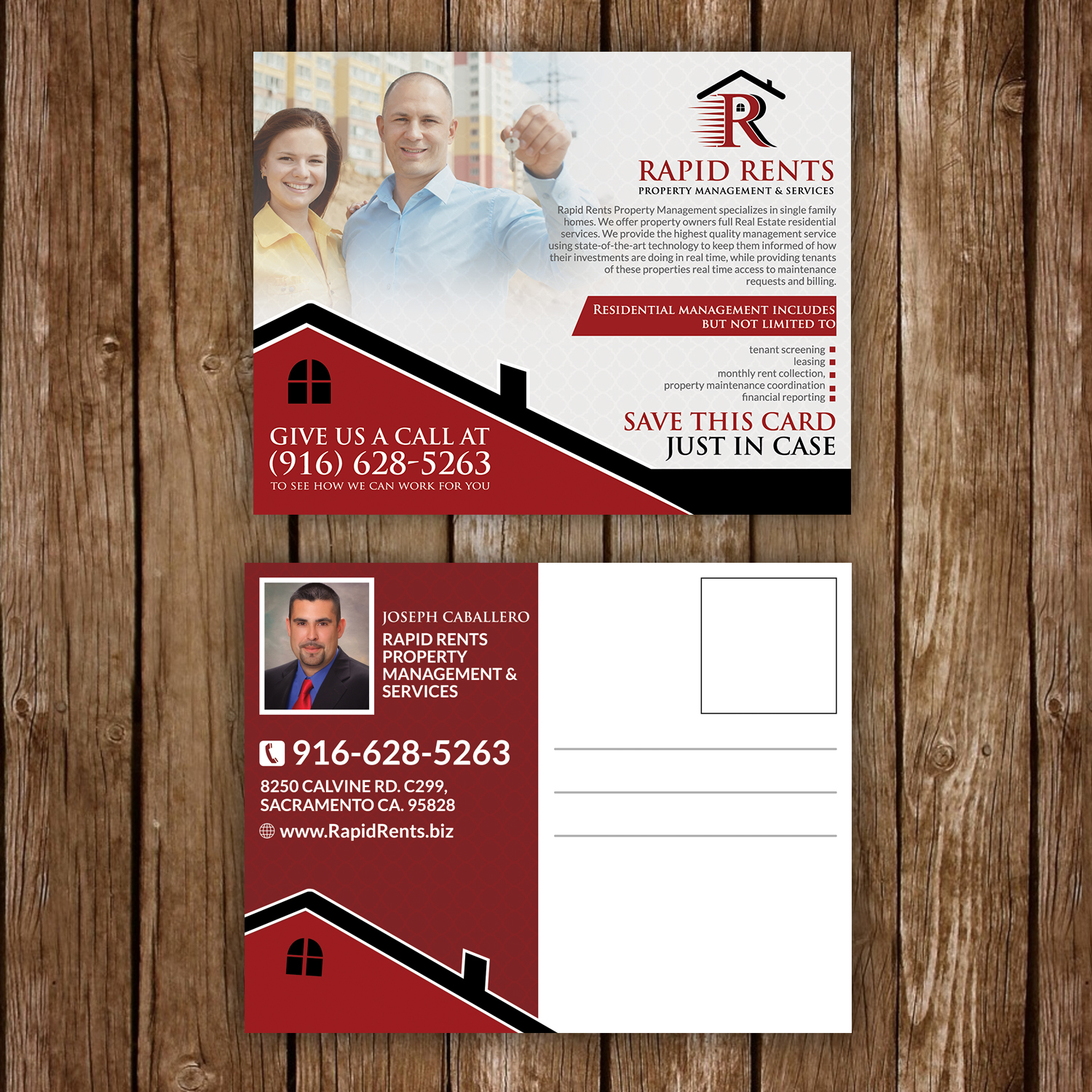 Diseño de Postal por TuktukiShree para Rapid Rents Property Management & Services | Diseño #17510019