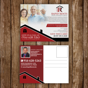 Diseño de Postal por TuktukiShree para Rapid Rents Property Management & Services | Diseño #17510019