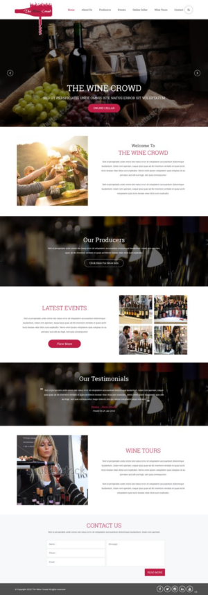 Diseño Web por pb para The Wine Crowd | Diseño: #17622534
