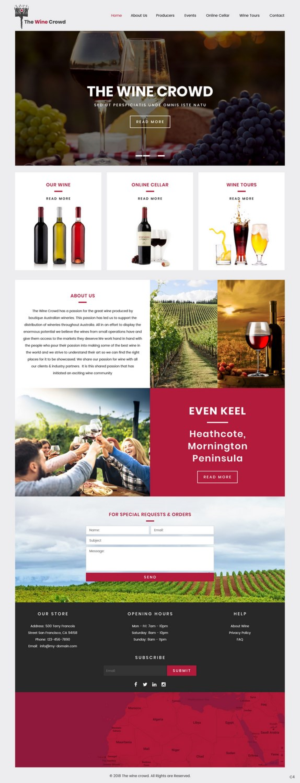 Diseño Web por pb para The Wine Crowd | Diseño: #17622535