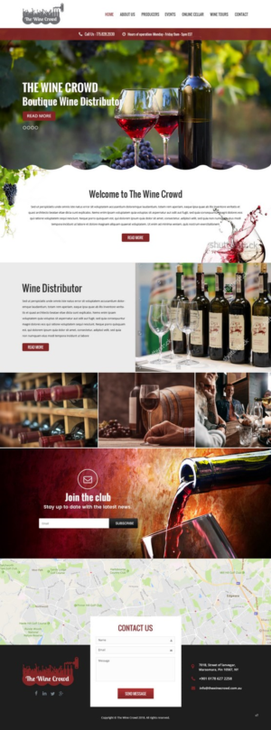 Diseño Web por pb para The Wine Crowd | Diseño: #17622537