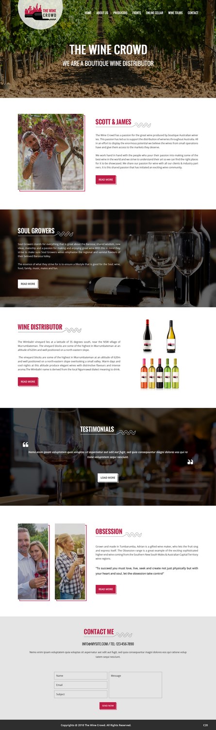 Web-Design von pb für The Wine Crowd | Design #17622538