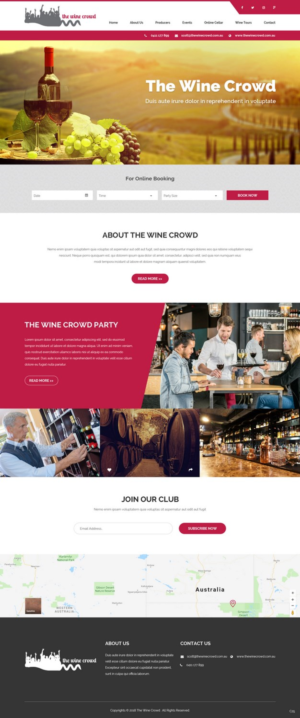 Diseño Web por pb para The Wine Crowd | Diseño: #17622554
