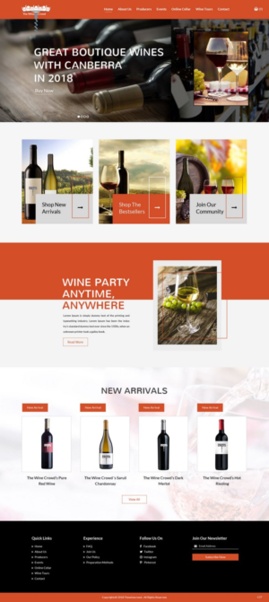 Diseño Web por pb para The Wine Crowd | Diseño: #17622556