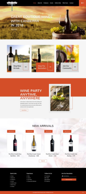 Diseño Web por pb para The Wine Crowd | Diseño: #17622559