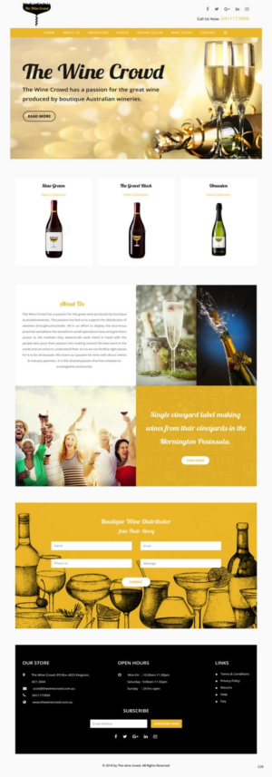 Diseño Web por pb para The Wine Crowd | Diseño: #17622569