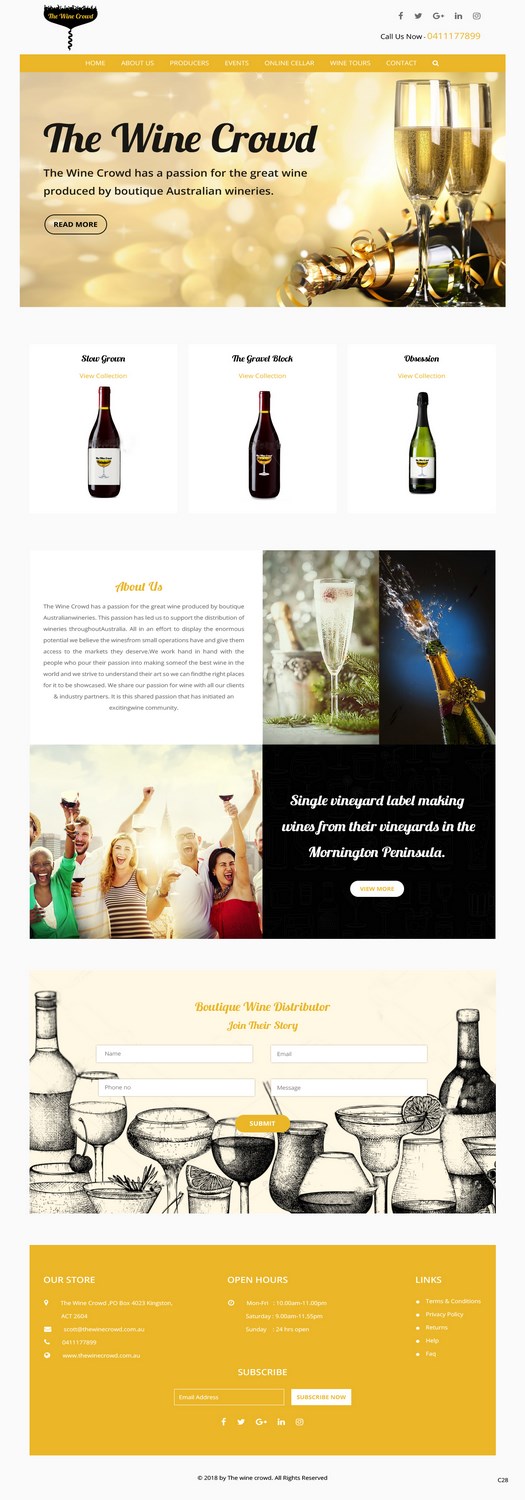 Diseño Web por pb para The Wine Crowd | Diseño #17622570