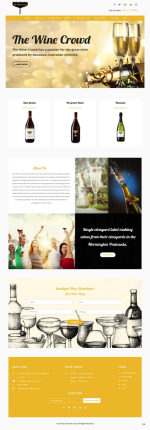 Diseño Web por pb para The Wine Crowd | Diseño: #17622570
