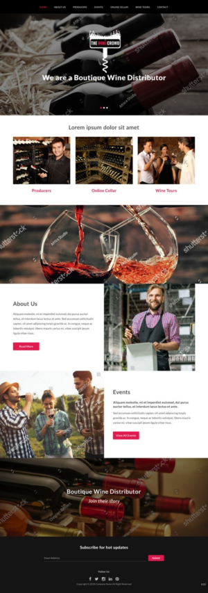 Diseño Web por pb para The Wine Crowd | Diseño: #17622572