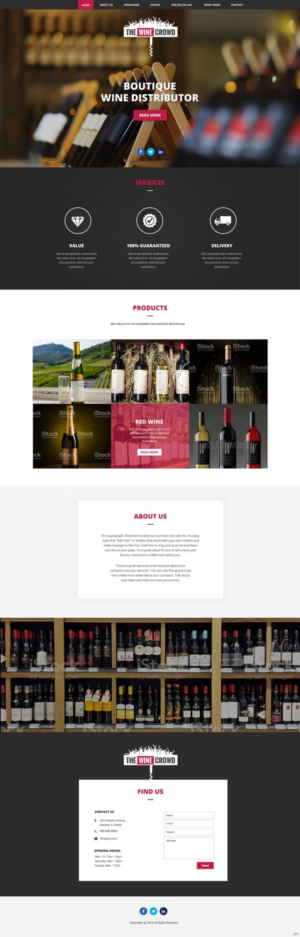 Diseño Web por pb para The Wine Crowd | Diseño: #17636301
