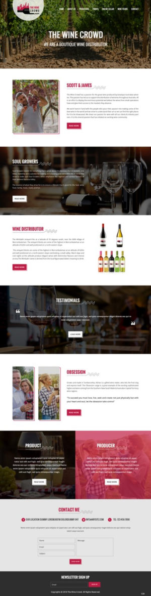 Diseño Web por pb para The Wine Crowd | Diseño: #17671788
