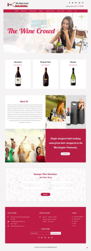 Diseño Web por pb para The Wine Crowd | Diseño: #17671789