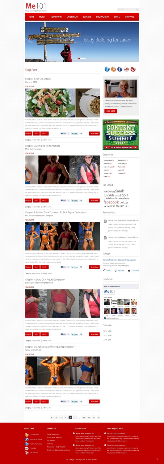 Wordpress Design by pb for this project | Design #2753524