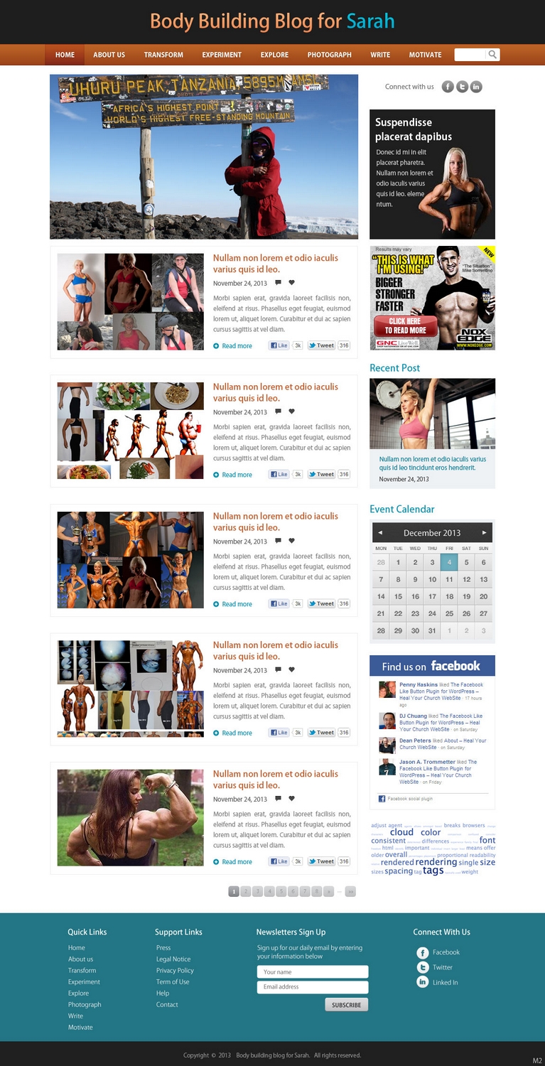 Wordpress Design by pb for this project | Design #2753541