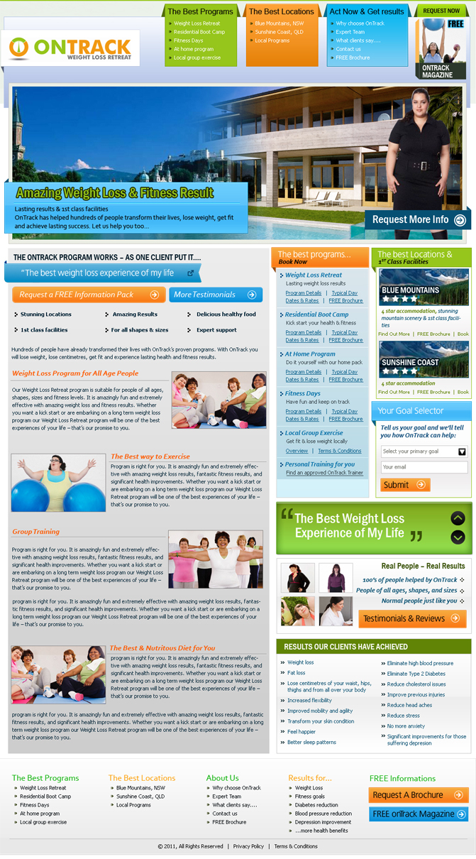 Web Design by Expert Designer for OnTrack Wellbeing PTY Ltd | Design #672660