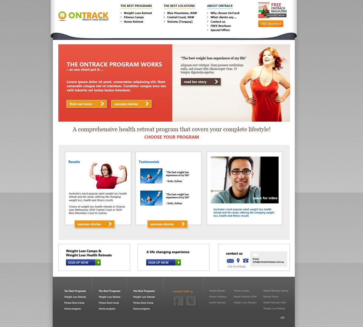 Web Design by pb for OnTrack Wellbeing PTY Ltd | Design #634796