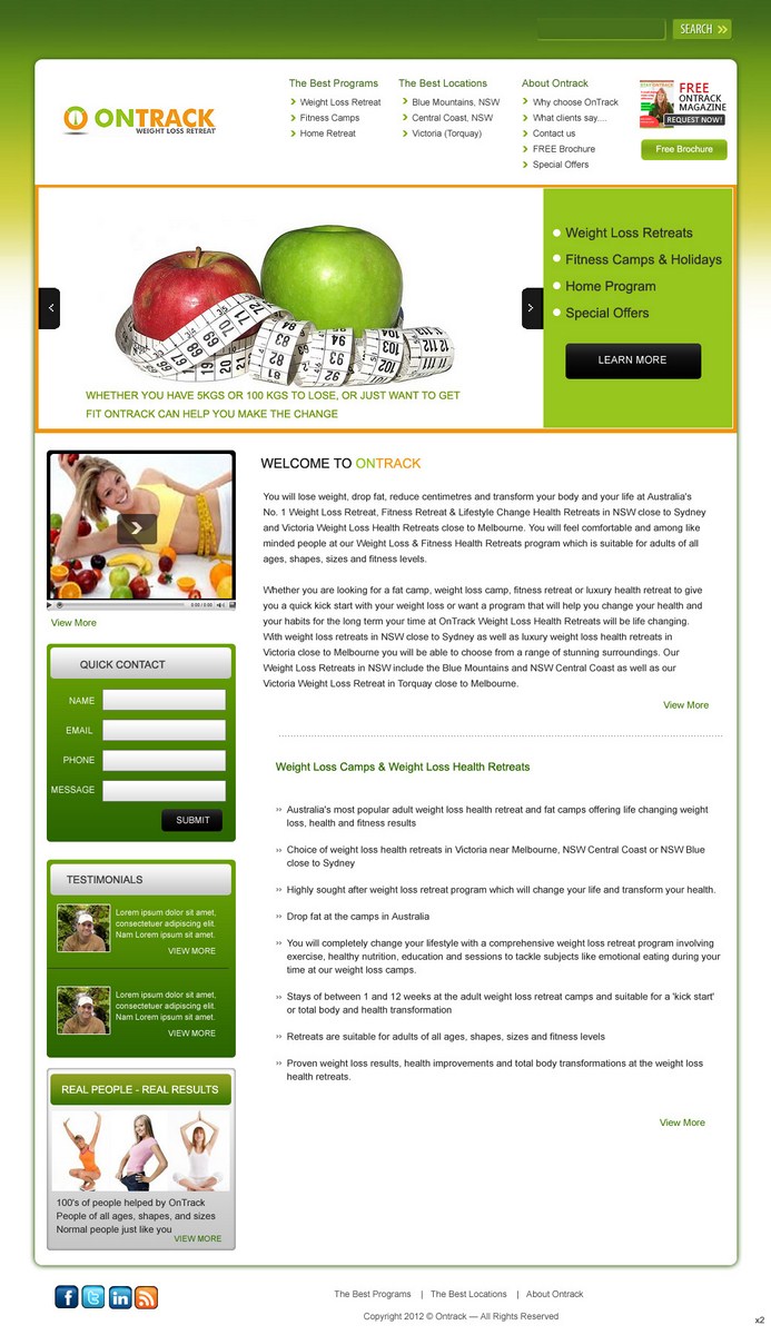 Web Design by pb for OnTrack Wellbeing PTY Ltd | Design #637513