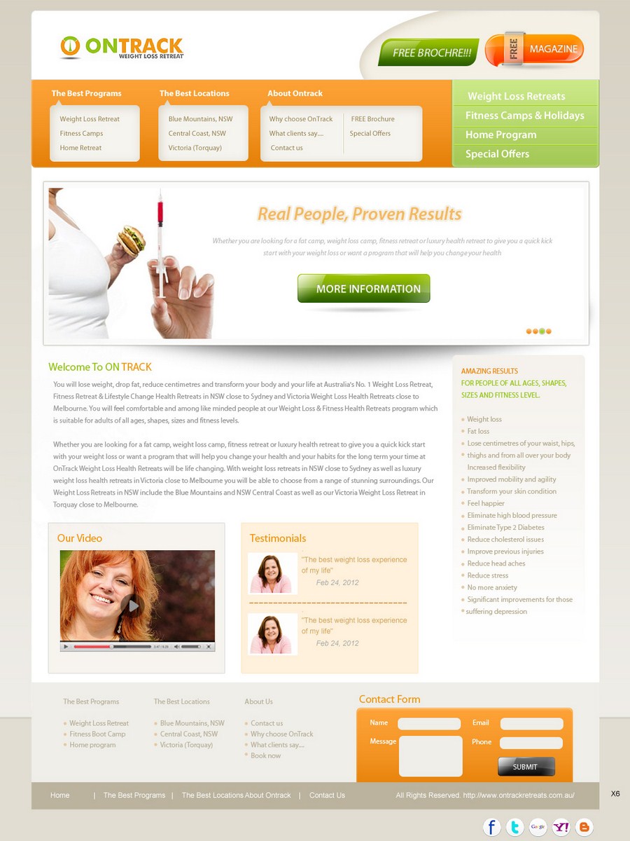 Web Design by pb for OnTrack Wellbeing PTY Ltd | Design #638700