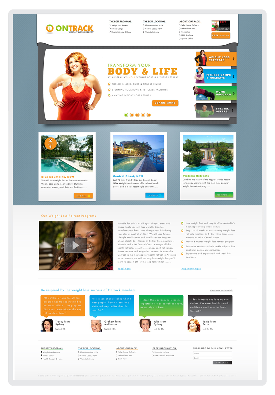 Web Design by His-P Design Studio for OnTrack Wellbeing PTY Ltd | Design #645566