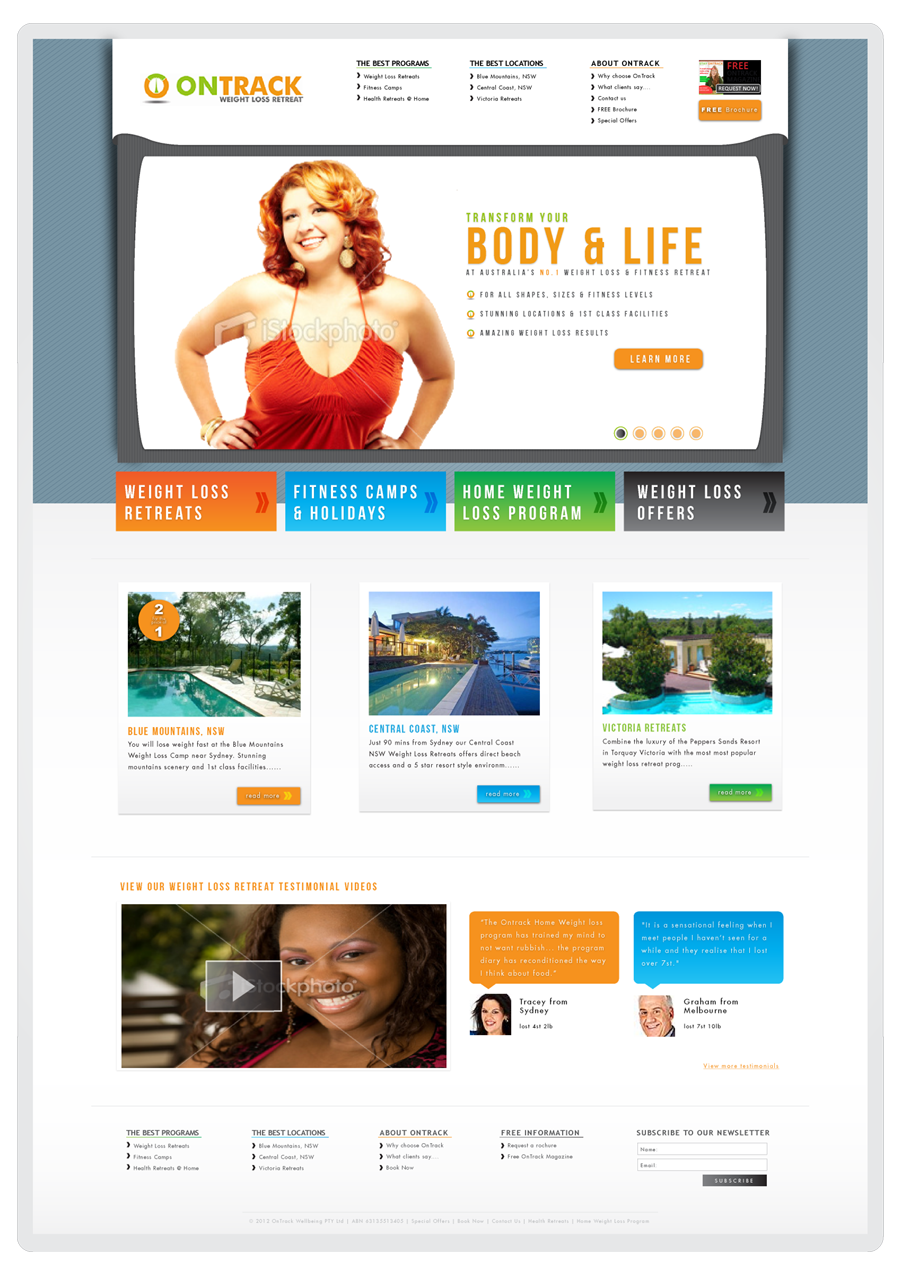 Web Design by His-P Design Studio for OnTrack Wellbeing PTY Ltd | Design #645772