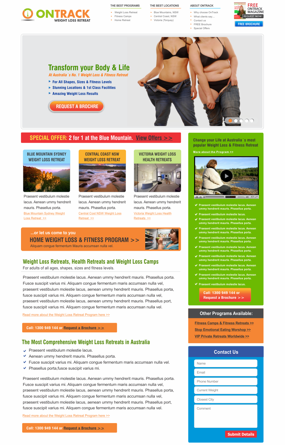 Web Design by CreativeIyke for OnTrack Wellbeing PTY Ltd | Design #635589