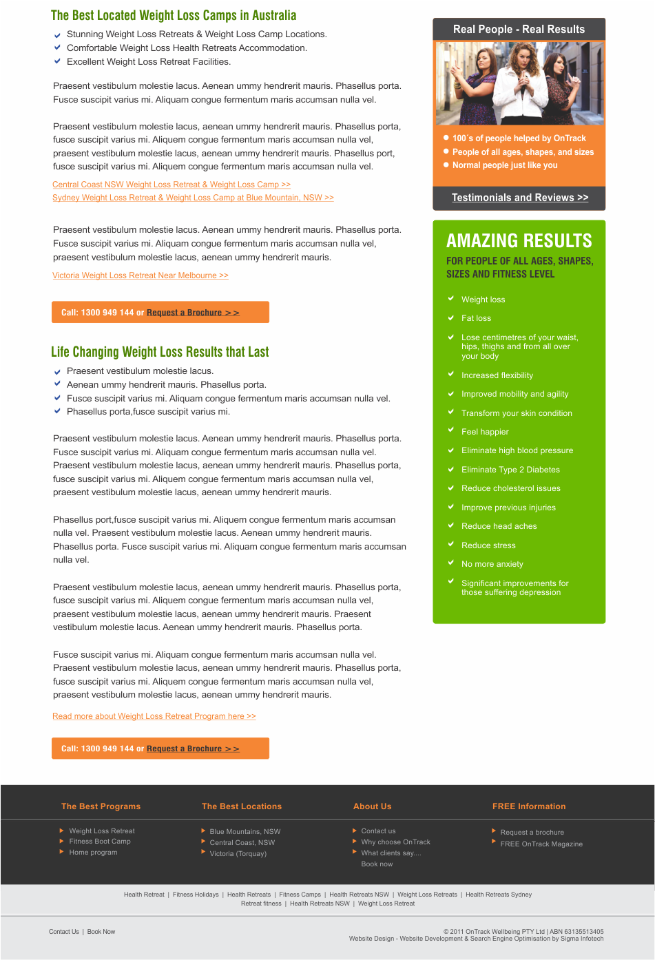 Web Design by CreativeIyke for OnTrack Wellbeing PTY Ltd | Design #635593