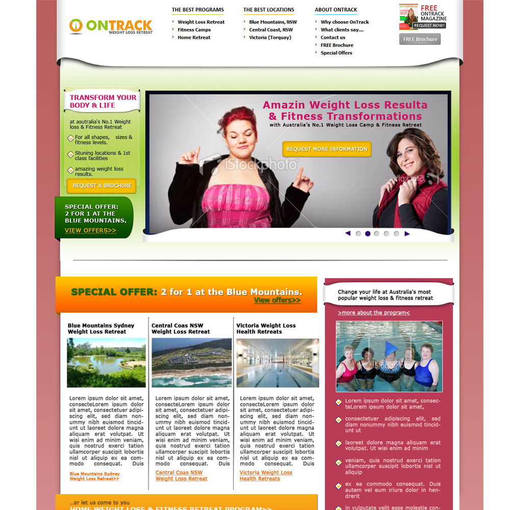 Web Design by Kiwi for OnTrack Wellbeing PTY Ltd | Design #647577