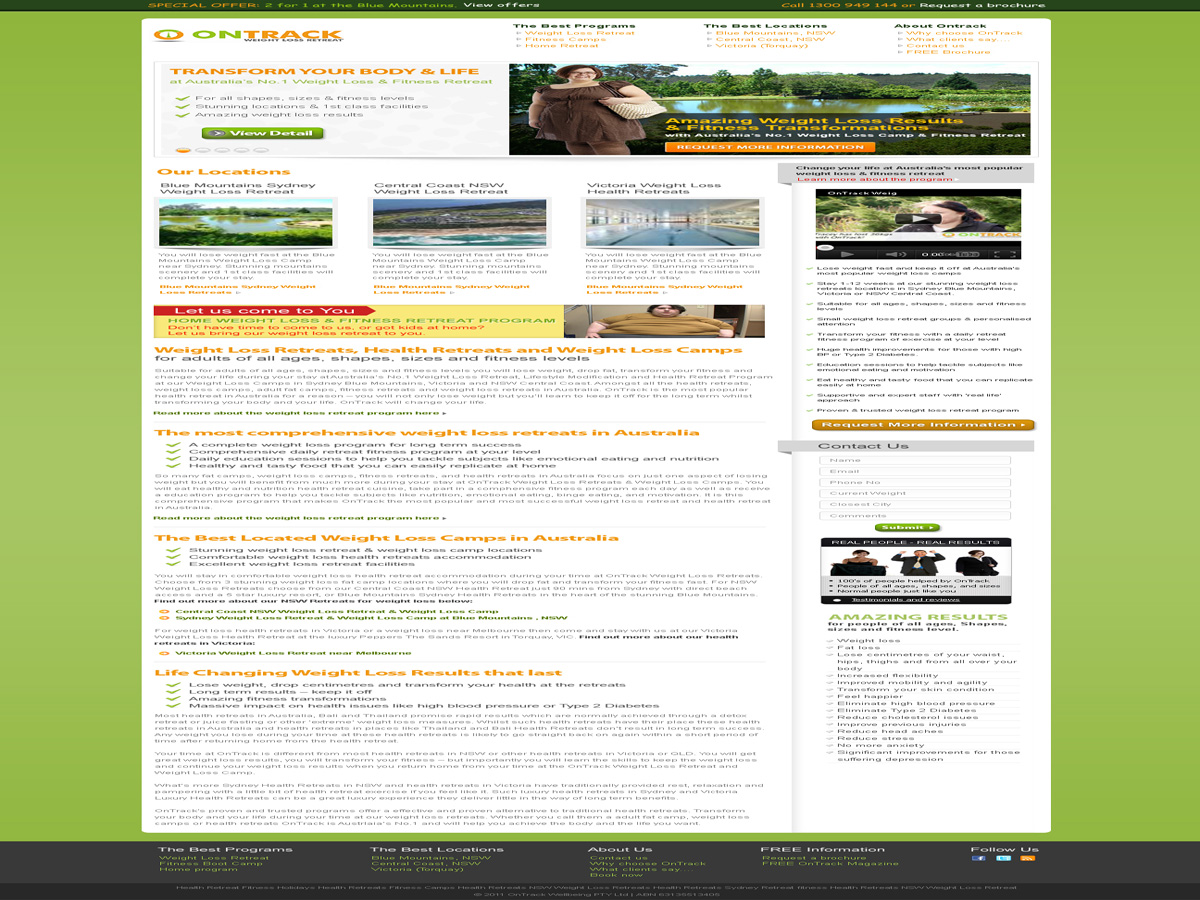 Web Design by DOT Technologies for OnTrack Wellbeing PTY Ltd | Design #641514