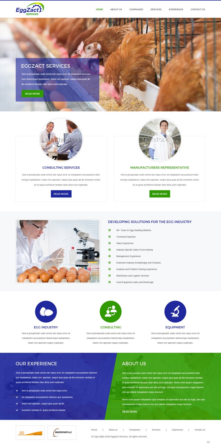 Web Design par pb pour EggZact Services | Design #17503174